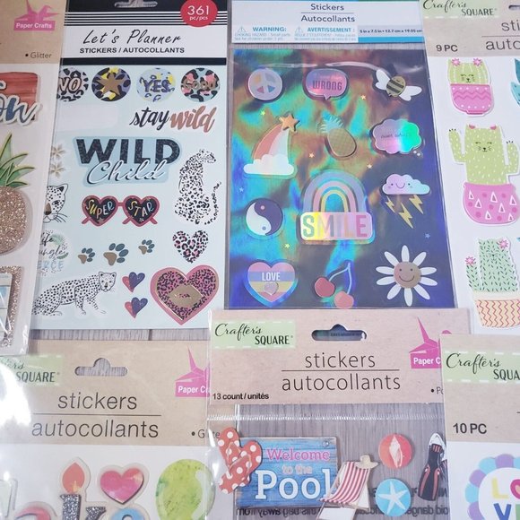 Sticker set of 11 for scrapbooking. 10 set of Crafter square & happy planner - Picture 3 of 5